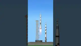 Saturn C-4 Cancelled Rocket in SFS #shorts