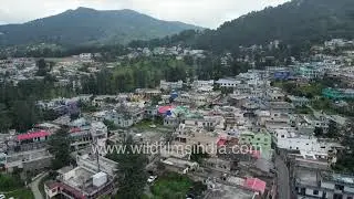 India is crowding the Himalayan foothills: Lohaghat town in Uttarakhand's Champawat in aerial view