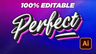 Perfect 3D Text Effect in Illustrator - Adobe Illustrator Tutorial