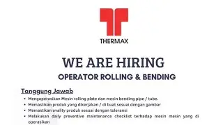 loker hari ini lulusan SMK/D3 & S1 (Maintenance/mesin CNC/rolling/Banding/HSE/Purchasing/Utility)