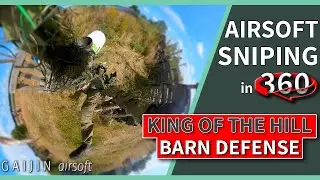360 Airsoft Sniping: King of the Hill - Barn Defense (short video)