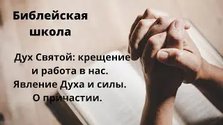 Дух Святой: крещение и работа в нас. Явление Духа и силы. О причастии.