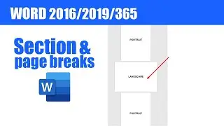 How to insert page, section & column breaks & troubleshoot header and footer sections - WORD