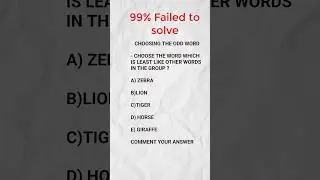 Verbal Reasoning || ODD WORD Reasoning || ODD WORD Aptitude