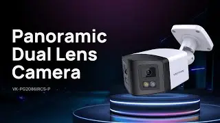 PG2086IRCS-P Dual-Lens Security Camera - 160° Panoramic View Surveillance - 4K 8MP Night Vision CCTV