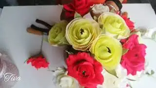 Красивый букет с розами из конфет!
