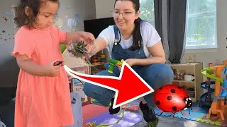 Brea And Mommy Play Pretend with Insects!