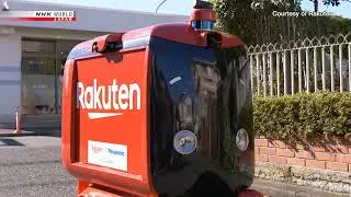 Autonomous delivery robots hit Japanese streets, NHK WORLD JAPAN News 2021.01.05