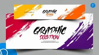 BrushStroke Cover Banner for Facebook and YouTube in Pixellab | YouTube Banner | Facebook Cover.