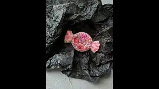 Процесс работы. Брошь конфетка.