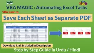 VBA Code to Save Each Worksheet AS Separate PDF | Excel VBA Projects | 