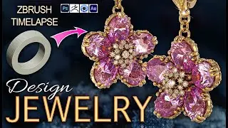 A pair of exquisite earrings inspired by the delicate beauty of pink spring flowers. #jewelry #art