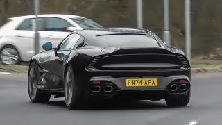 Supercars in Alderley Edge January 2025, New Vanquish, 765lt, G90 M5, SF90...