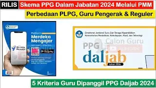 RILIS Skema PPG Daljab 2024 Melalui PMM dan Kriteria Guru Dipanggil PPG Daljab 2024