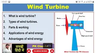 What is wind turbine| Types of wind turbine | Parts and working of wind turbine