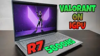 Valorant gameplay test Ryzen 5800HS Laptop !! No GPU !! 16GB ram !!