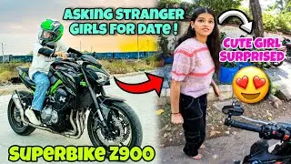 Asking Random Cute Girls For *DATE*💘On My Superbike Z900🔥!