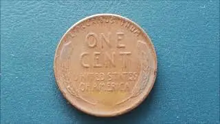 1955 Die chip on wheat & obverse with die chip Lincoln Cent