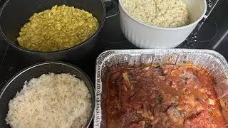 Sunday Dinner : Meatloaf, Lima Beans, Rice & Pasta Salad!