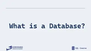 Waa Maxay Database?  AF SOMALI @korodhsoaqoon