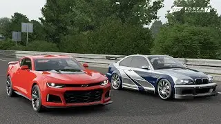 Forza 7 Drag race: Camaro ZL1 '17 vs BMW M3 GTR (NFSMW Replica)