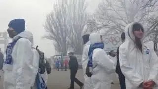 Фанати "Дніпра" у Нікополі