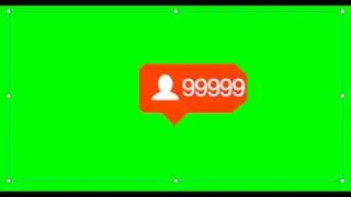 Instagram Follower Count Green Screen