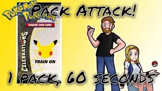 Pack Attack! CELEBRATIONS! ULTRA RARE! Pokemon Card Opening! Big Pikachu Face #shorts PA376G