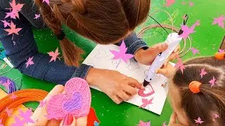 РИСУЕМ 3D РУЧКОЙ ! СЕРДЕЧКО ИЗ 3Д РУЧКИ!