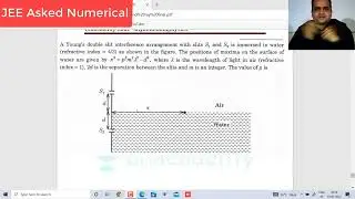 JEE Asked Wave Optics Numerical Find the Value of p Interference from water