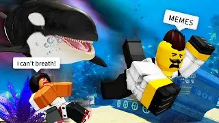 ROBLOX Sharkbite 2 Funny Moments Part 2 (MEMES) 🦈