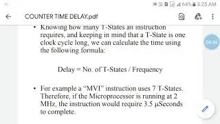 Counters and time delays in 8085 microprocessor