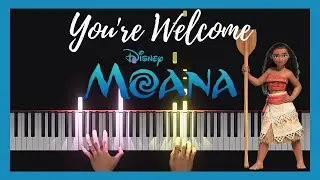 You're Welcome ( from MOANA ) | Easy Piano Tutorial | 4K 60fps