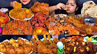 ASMR EATING SPICY MUTTON BIRYANI, MUTTON CURRY, CHICKEN CURRY | INDIAN FOOD MUKBANG |Foodie India|