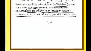 1 Solving Inequalities