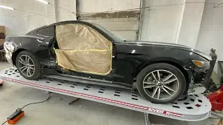 Ford Mustang. Восстановление заднего крыла. Рихтовка . Покраска.