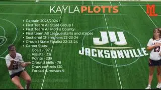 Kayla Plotts (Mountain Lakes '24/Jacksonville '28) SENIOR 2024 Lacrosse Highlights