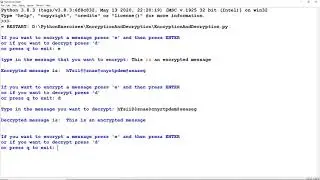 Python program - Encryption and Decryption