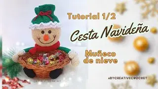 AMIGURUMI SNOWMAN BASKET | PART 1/2 🥰💕 Woven Christmas baskets or anchetas