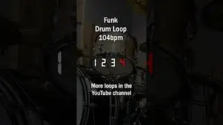 Funk Drum Loop - 104bpm  #drumloop #drumbeat #basspractice