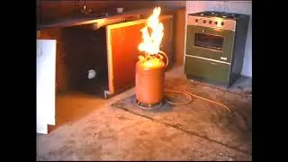 ild ved regulator på F gasflaske