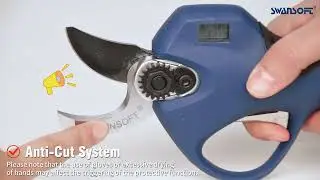 Professional 28mm electric pruning shears with anti-cut finger protection【pru28】