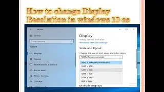 How to change Display Resolution in windows 10 os 