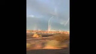 Yuma Rain Storm Double Rainbow December 12th 2023 in the E320 Benz