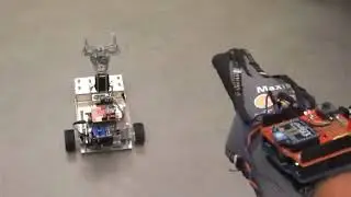 Hand gesture controlled robot with robotic arm from Robin Andersson on Vimeo
