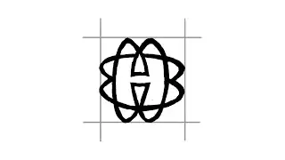 H + rabbit Abstract Logo Sketch