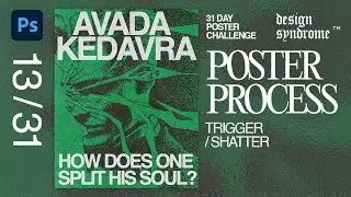 Voldemort-inspired poster design!  - 13/31 Trigger 👍 - (Speed Art ) 31 Days Poster Challenge