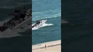 When a yacht makes a relatively flat morning at into a wavy one. Filmed by my good friend Scott