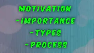 Motivation,@process,types, importance