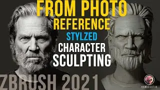 Speedsculpt stylized face / Zbrush 2021 Celebrity series